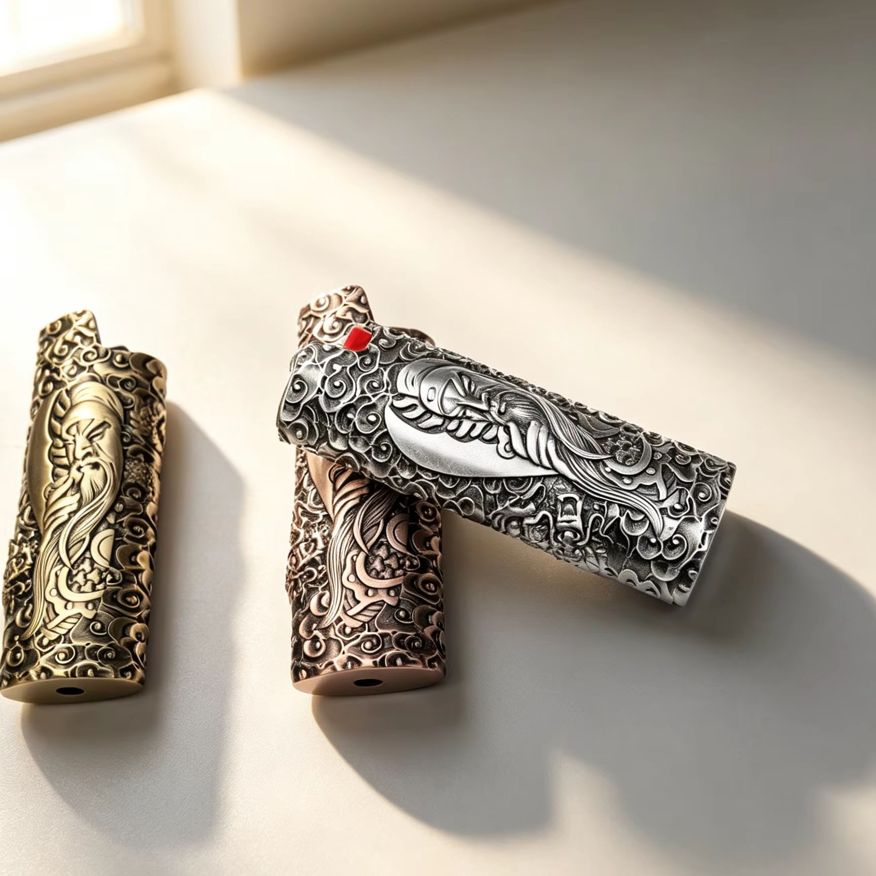 Vintage Collection - Zinc Alloy Lighter Case For BIC