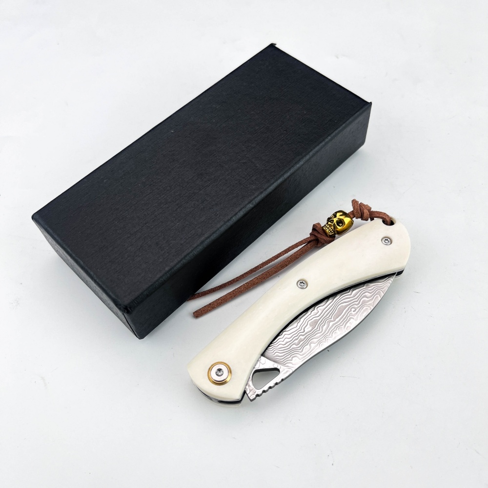 Vintage Damascu Steel Small Fo - Vintage Collectible Knives review and price