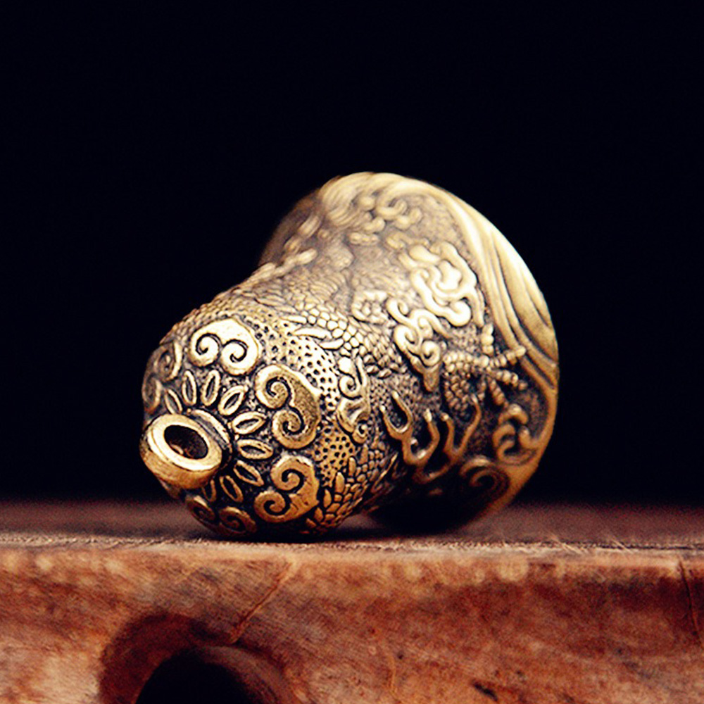 Vintage Brass Bell Carved Drag - Vintage Collectible Bells review and price