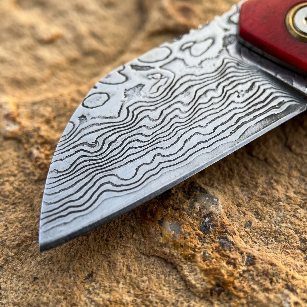 Vintage Damascus EDC Folding K - Vintage Collectible Knives review and price