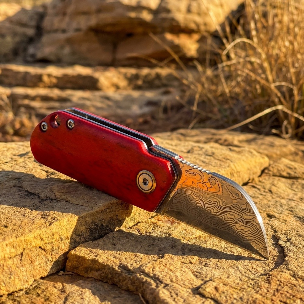 Vintage Damascus EDC Folding K - Vintage Collectible Knives review and price