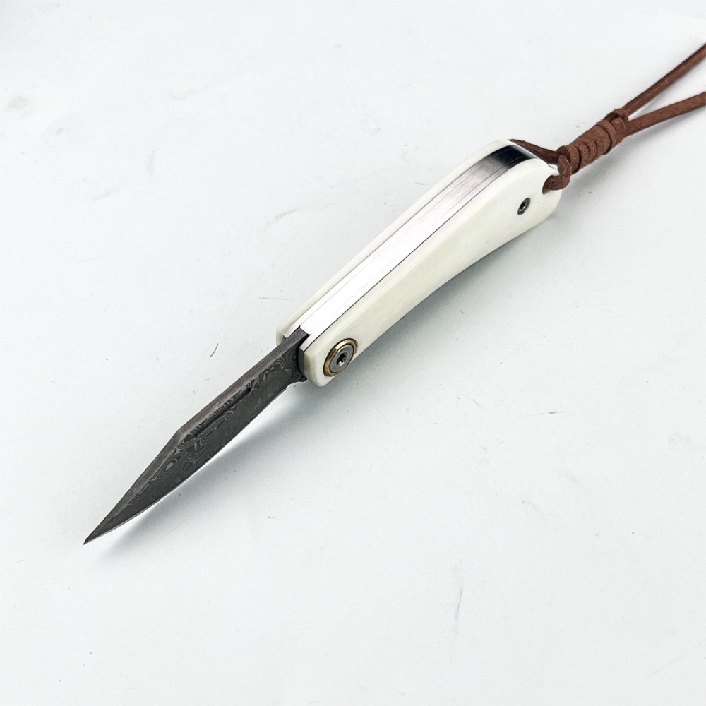Vintage Damascus Folding EDC P - Vintage Collectible Knives review and price